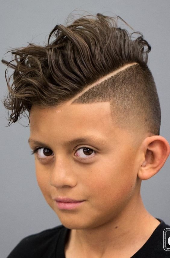 corte de cabelo masculino infantil com raio